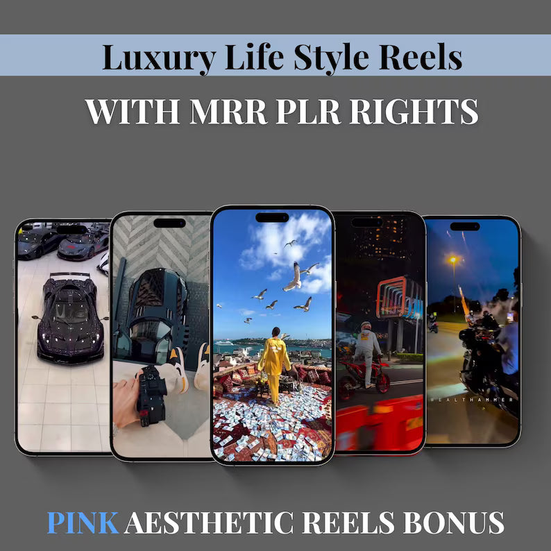😍💸 30,000+ Viral Ultra Luxury Reels MegaKit 🤑🔥 + PLR + MRR License + 10XBonuses 🚀🚀